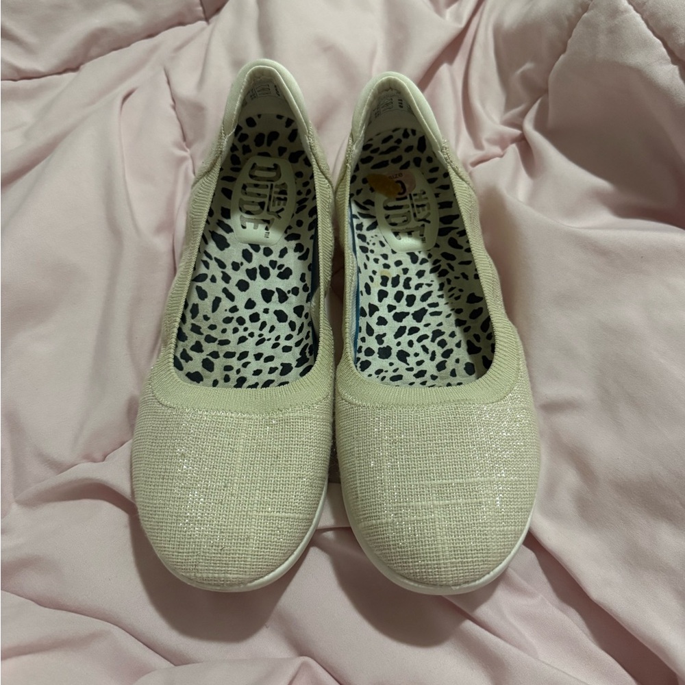 Hey Dude Cream Sparkle Women's Flats